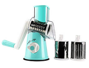 Ручна овочерізка-терка з насадками Kitchen Master 5140 Blue (5333)