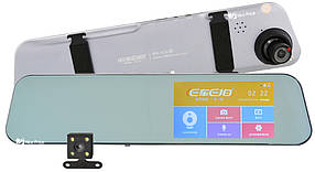 Відеореєстратор дзеркало DVR A29 з камерою заднього виду Grey (6916)