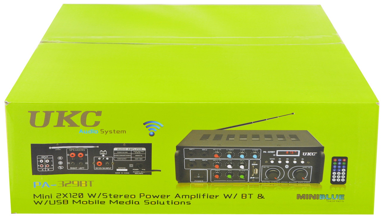 Интегральный усилитель UKC PA-329BT Bluetooth с караоке (5721) alleg Качество - фото 4 - id-p1360668938