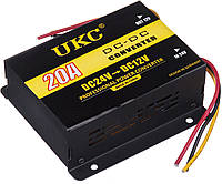 Инвертор (преобразователь напряжения) UKC DC/DC 24v-12v 20A (3387)