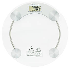 Весы напольные стеклянные Domotec MS-2003A (круглые) на 180 кг с термометром (0376)