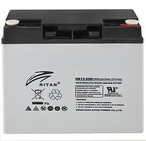 Акумуляторна батарея (свинцево-кислотна) RITAR AGM HR12-12V 50W 14.0 Ah Grey (01711)