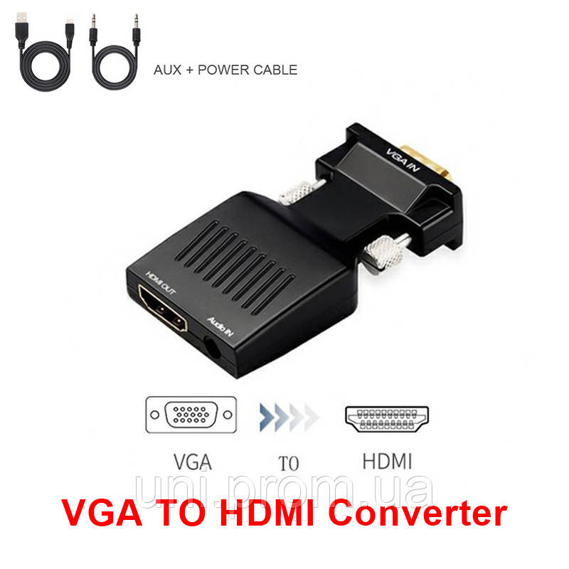 VGA в HDMI Адаптер Контроллер Преобразователь HD1080 1080P Стерео ...