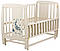 Ліжко Babyroom Жирафік DJMO-02 маятник, відкидний бік бук слонова кістка, фото 3