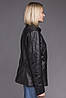 Жіноча шкіряна куртка на асиметричної блискавки, фото 5