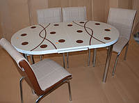 Комплект: стол раздвижной обеденный MB-500-193-1008 , кухонный стол и 4 стула.
