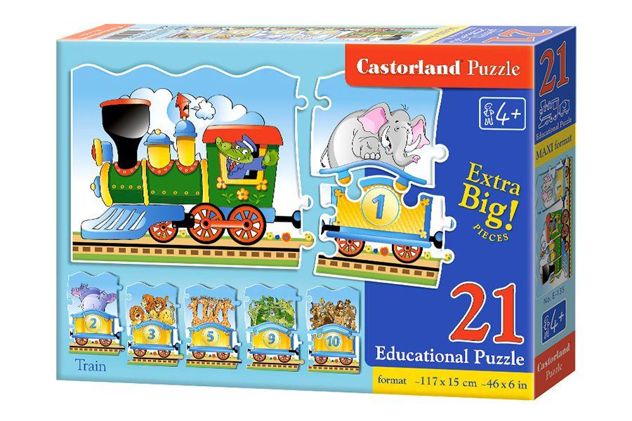 Пазли Castorland Еducational Поїзд 21 maxi елемент E-135