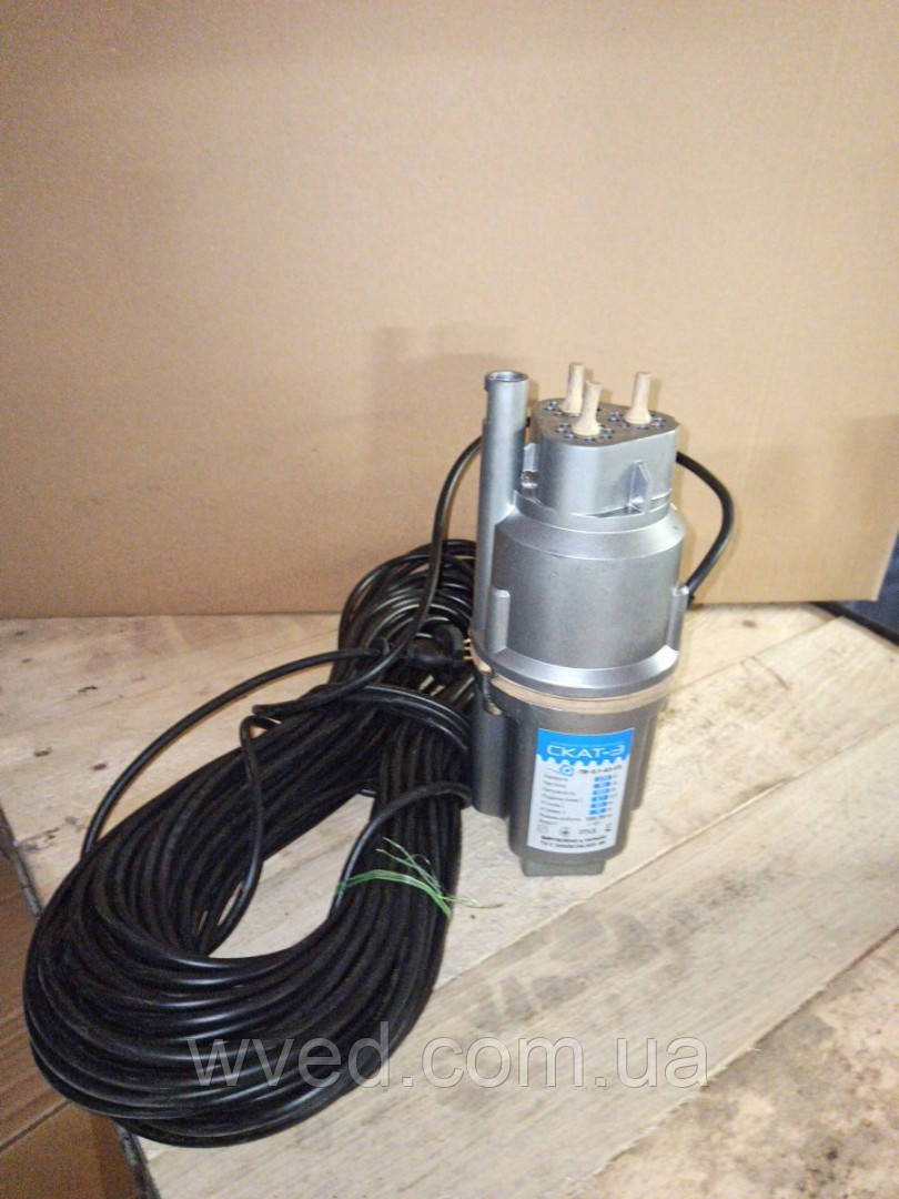 Вібраційний Насос Скат 3х клапанний 40 м кабелю (Верхній забір води)