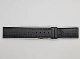 Чорний ремінець для годинника силікон з вуглецевого волокна 18 мм, фото 3