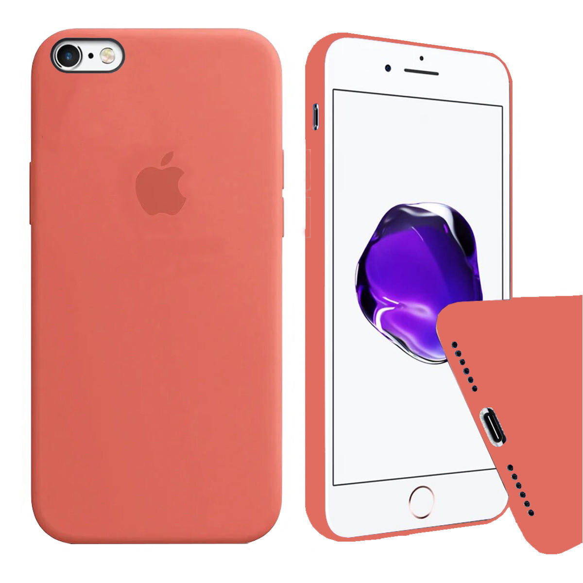 Чохол Silicone FULL case для IPhone 6 Plus/6s Plus Camelia світло-червоний