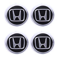 Наклейка на ковпаки Honda (60мм) чорна (4шт)
