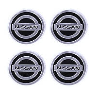 Наклейка на ковпаки NISSAN (60мм) чорна (4шт)