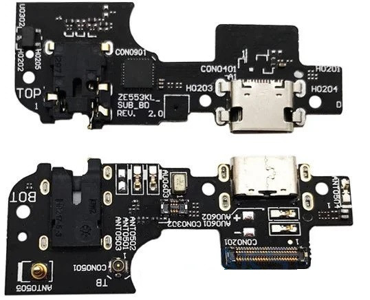 Шлейф (Flat cable) Asus ZenFone 3 Zoom (ZE553KL) з роз'ємом зарядки, навушників з мікрофоном, фото 1