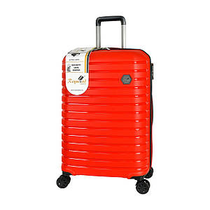 Міцний пластиковий чемодан з поліпропілену маленький, ручна поклажа червоний