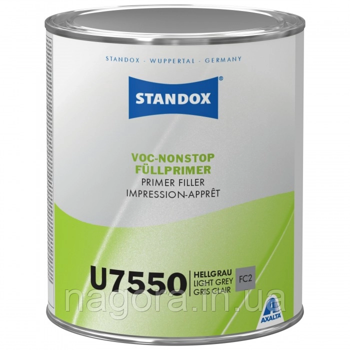 Грунт-наповнювач Standox VOC Nonstop Primer Filler U7550 Light Grey (1л)