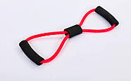Еспандер трубчастий Вісімка FI-3947 (TPR джгут, d-11x2,1мм, l-100см, ручка неопрен, кольори в асортименті), фото 2