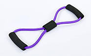 Еспандер трубчастий Вісімка FI-3947 (TPR джгут, d-11x2,1мм, l-100см, ручка неопрен, кольори в асортименті), фото 6