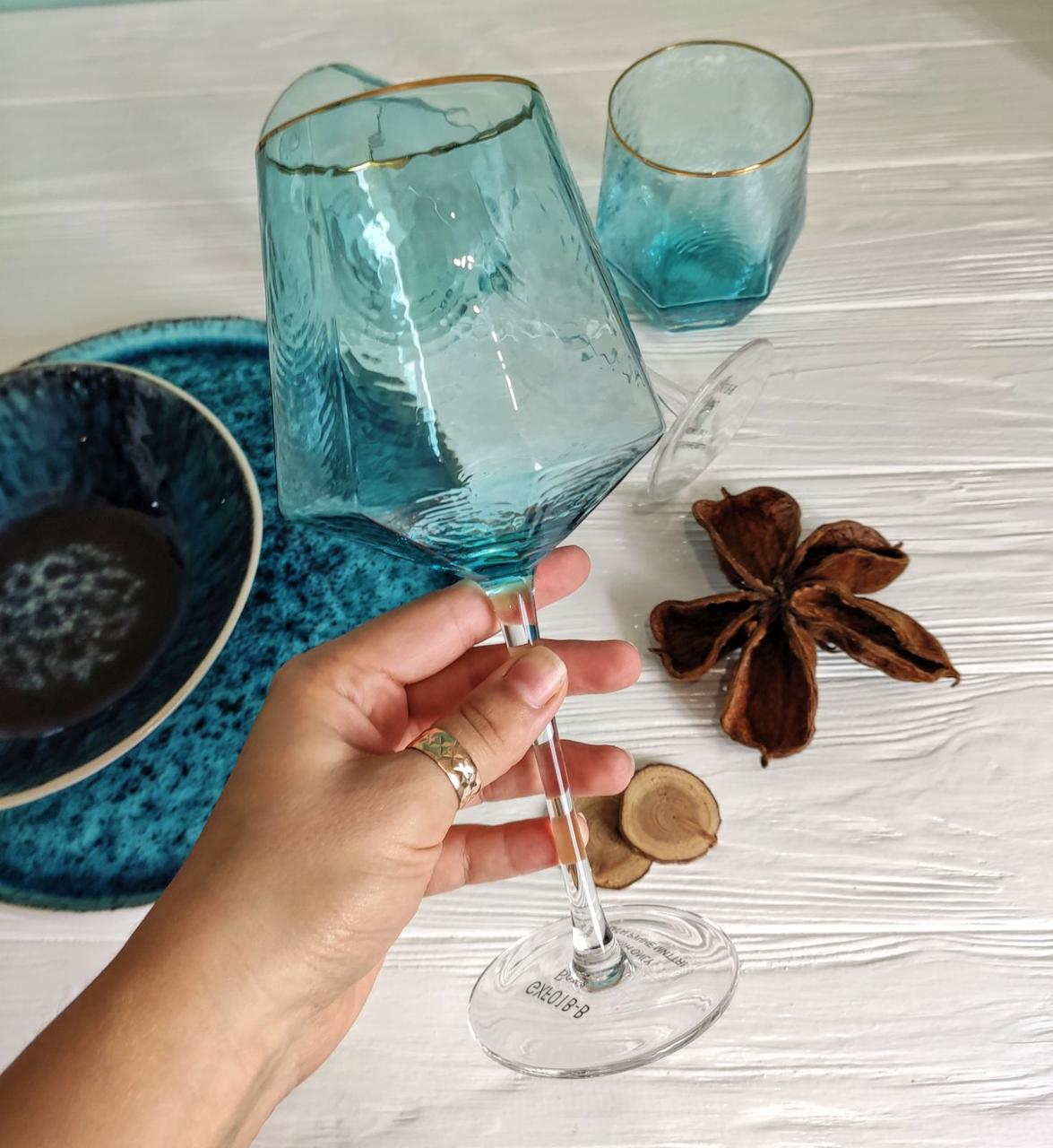 Келих для вина DS Turquoise 600 мл Бірюзовий 1 шт, фото 1