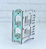 Трьохярусне ліжечко для ляльок LOL і пупсів NestWood, м'ятна, фото 2