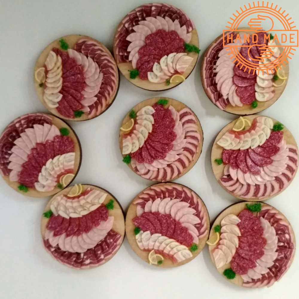 Лялькова їжа "Нарізка м'ясна" Hand Made 1 шт.