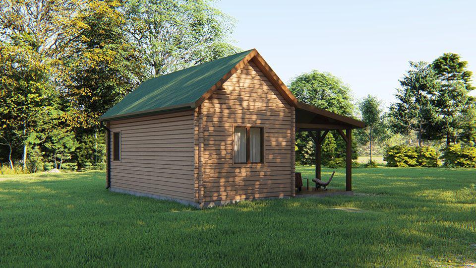 Деревянный дом из термобруса 43,75 м2 Thermo Wooden House 002. от производителя - фото 2 - id-p1360776419