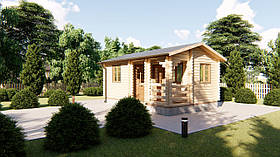 Дерев'яний будинок з термобруса 24 м2 від виробника Thermo Wooden House 007