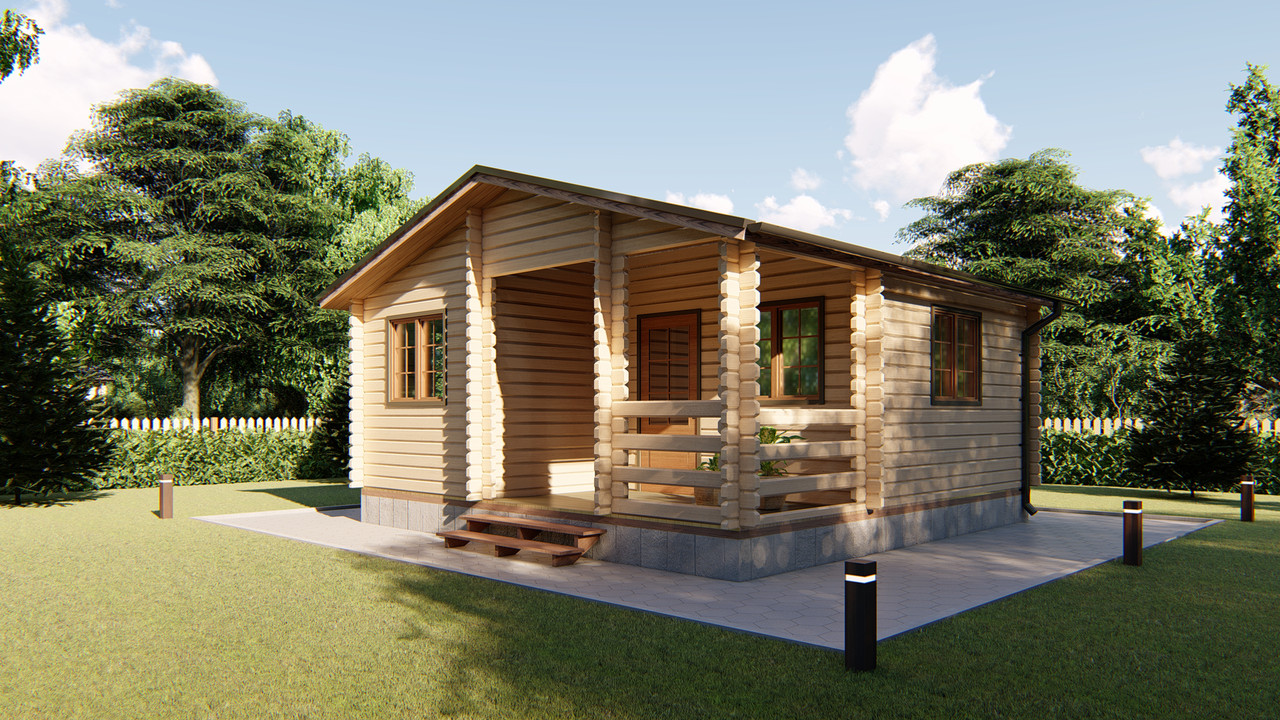 Будиночок дерев'яний садовий для дачі з профільованого бруса 6х6м від виробника Thermowood Production Ukrain, фото 1