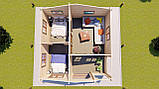 Будиночок дерев'яний садовий для дачі з профільованого бруса 6х6м від виробника Thermowood Production Ukrain, фото 5
