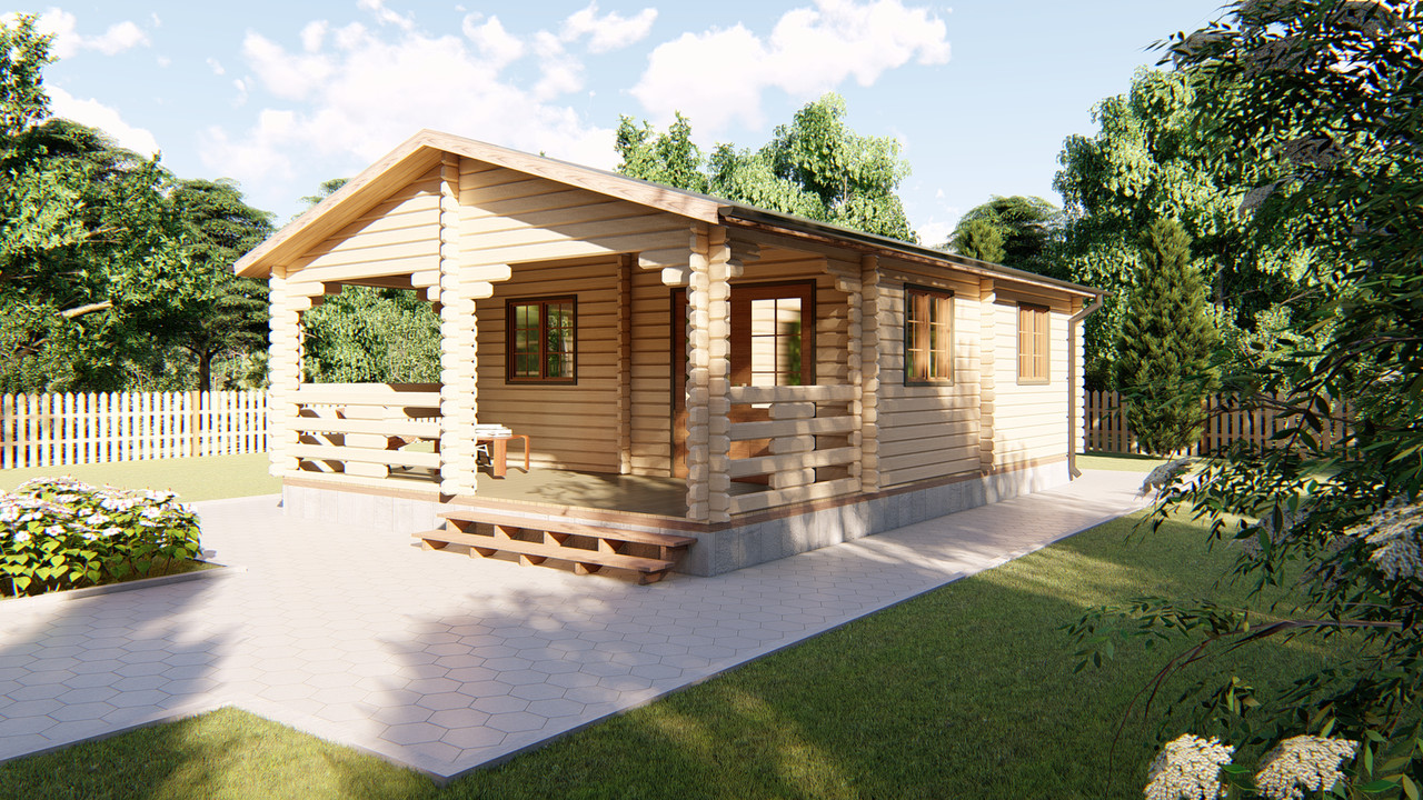 Дачний будинок 9х6м з бруса в Україні від виробника Thermowood Production Ukraine, фото 1