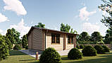 Будинок з термобруса з верандою 36 м2. Кредитування будівництва дерев'яних будинків. Thermo Wooden House 034, фото 3