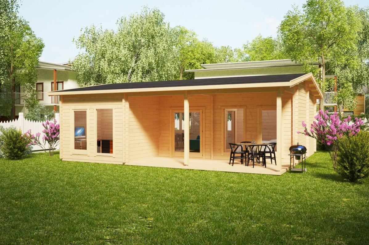 Будинок з термобруса 63 м2. від виробника Thermo Wooden House 052, фото 1