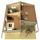 Будинок дерев'яний з профільованого бруса 7.5х8м від виробника Thermowood Production Ukraine, фото 3