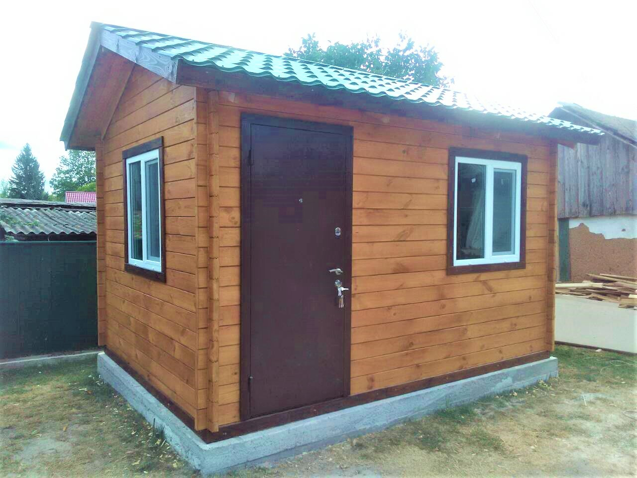 Будинок з термообробленого бруса 12 м2 від виробника. Thermo Wooden House 112