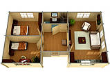 Будинок з термообробленого бруса 63 м2 від виробника. Thermo Wooden House 113, фото 3