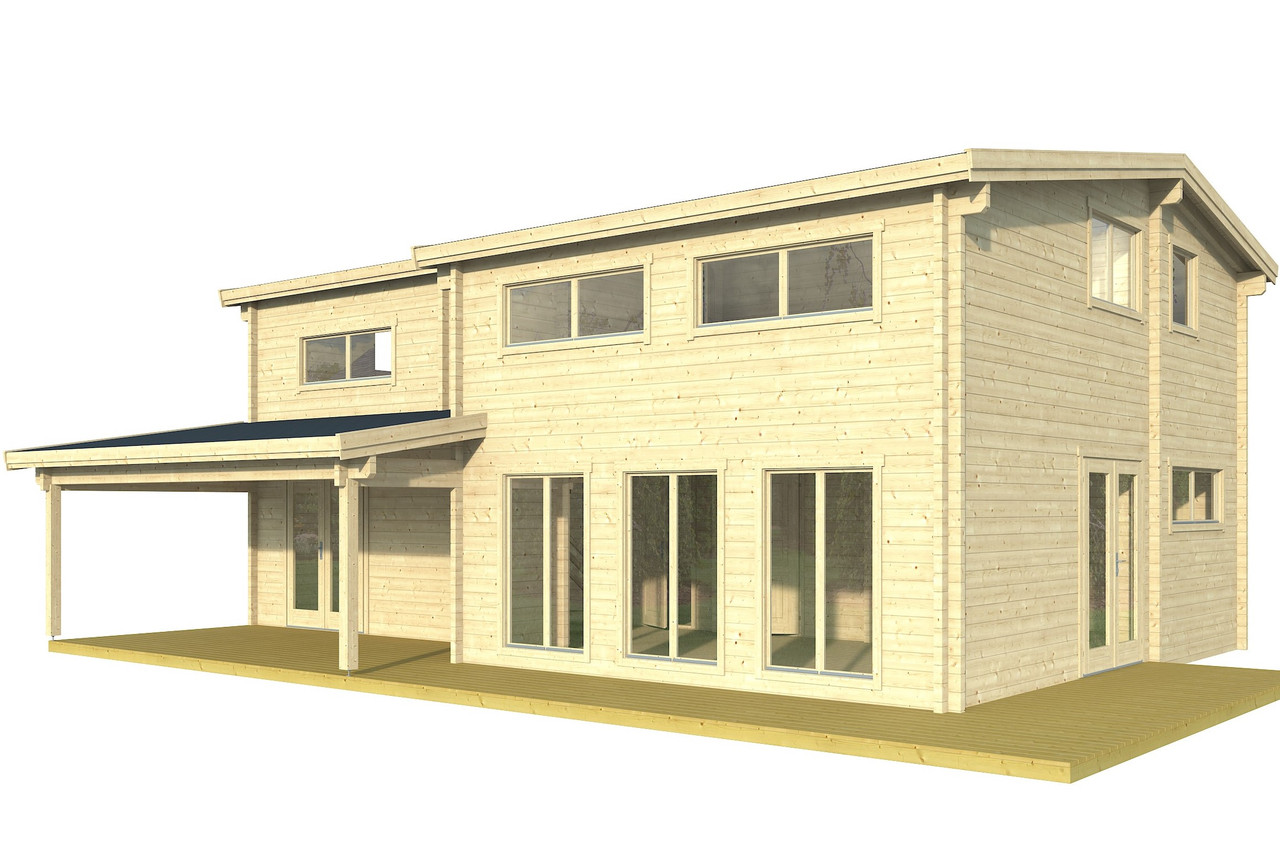 Будинок з термообробленого бруса 170 м2 від виробника. Thermo Wooden House 115