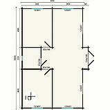 Будинок дерев'яний із профільованого бруса 10.5х6.5м від виробника Thermowood Production Ukraine, фото 3