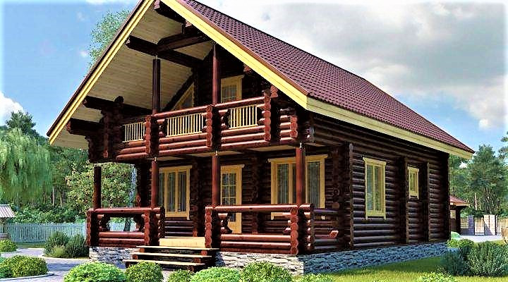 Будинок з оциліндрованої колоди 7х11 м, фото 1