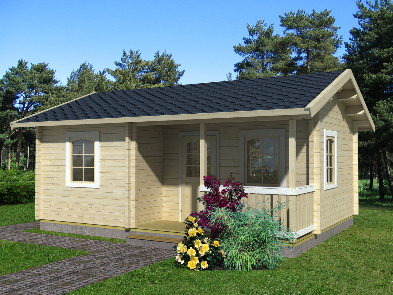 Будинок з термообробленого бруса 29,14 м2. від виробника Thermo Wooden House 135