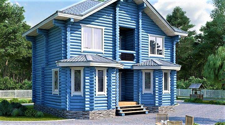 Будинок з оциліндрованої колоди 9х7 м