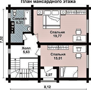 Дом из оцилиндрованного бревна 7х8 м - фото 3 - id-p1360786150