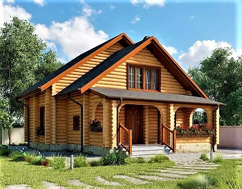 Будинок з оциліндрованої колоди 10х9 м