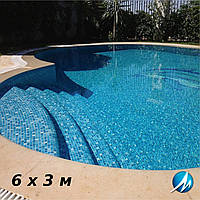 Отделка мозаикой бетонной чаши бассейна 6 х 3 м