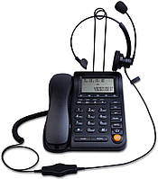 Проводной телефон IP с идентификацией вызывающего абонента и монофонической гарнитурой шумоподавление KerLiTar