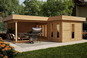 Альтанка з термомодифицированного бруса 18 м2 від виробника Thermo Outdoor Gazebo 018