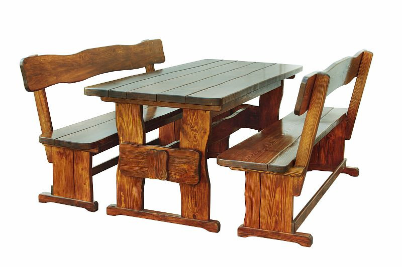 Комплект мебель деревянная 2500*800 для кафе, дачи от производителя - фото 5 - id-p1360776550