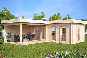 Альтанка з термомодифицированного бруса 49 м2 від виробника Thermo Outdoor Gazebo 050