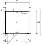 Закрита альтанка з бруса 3,4х3,2 низька ціна від виробника, фото 3