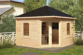 Альтанка з термомодифицированного бруса 12,25 м2 від виробника Thermo Outdoor Gazebo 039