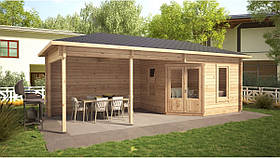 Альтанка з термомодифицированного бруса 13,5 м2 від виробника Thermo Outdoor Gazebo 088