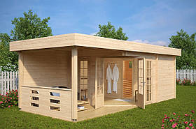 Альтанка з термомодифицированного бруса 24 м2 від виробника Thermo Outdoor Gazebo 086